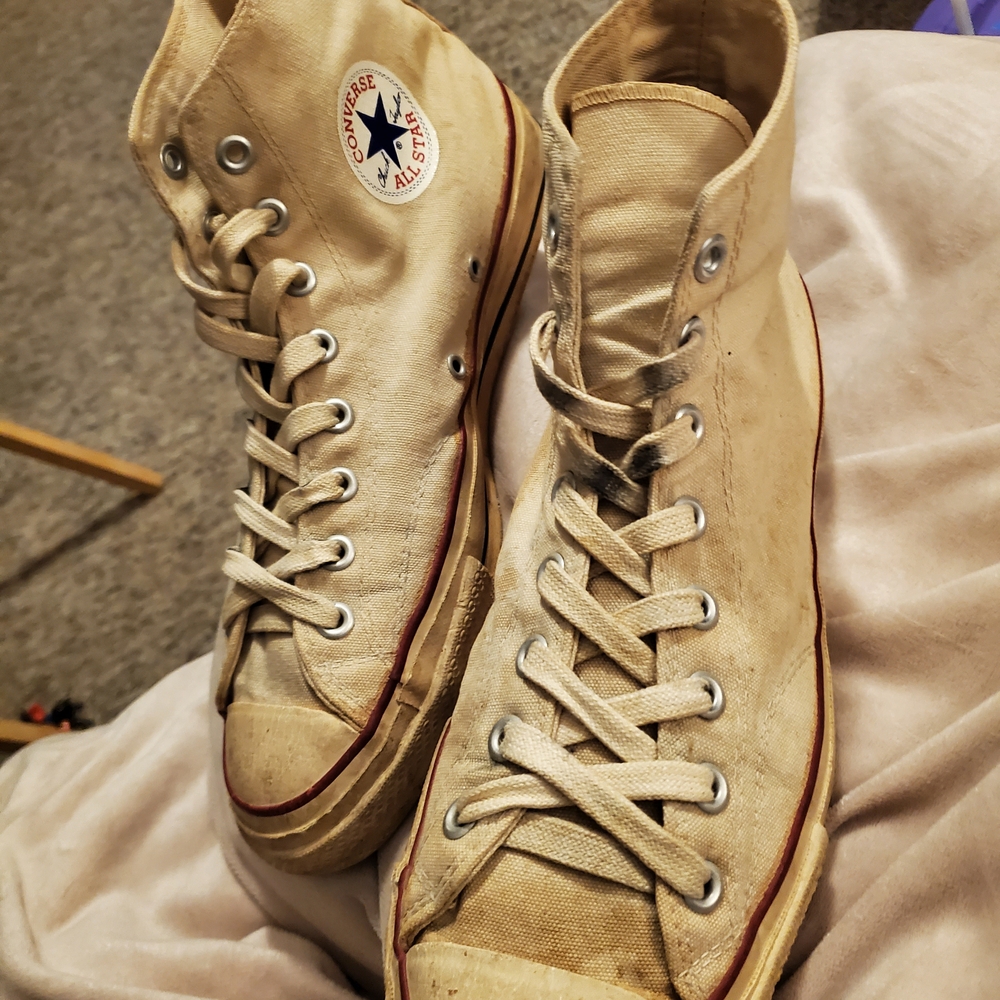Converse High-Top Sneakers in Beige